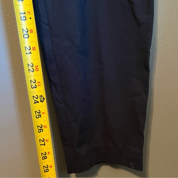 NWT Alfani Sz 16 Long Women’s Navy Blue Tummy Control Trouser Pants Ret $49! - Picture 6 of 13